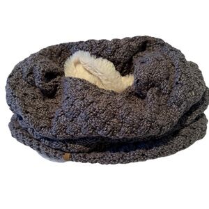 Chunky Knit Infinity Scarf - Gray